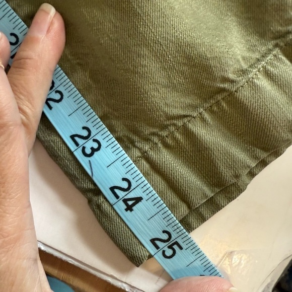 J Crew Zip Up Seaside Pants Olive Green Lightweight Casual Bottoms AJ454 Size 10 - Picture 13 of 13